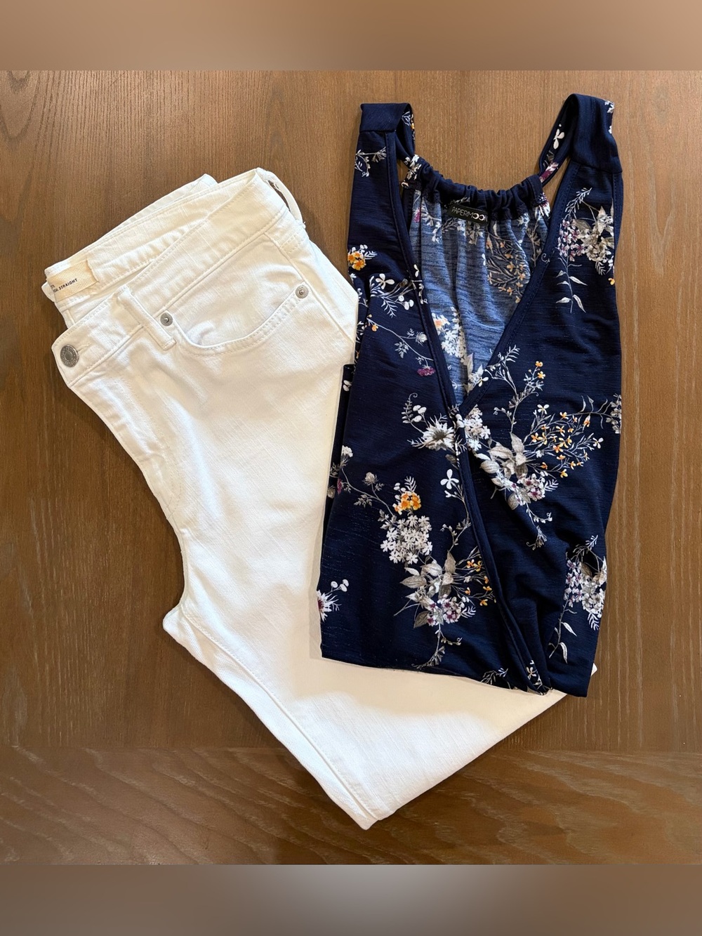 Papermoon Floral Faux Wrap Sleeveless V-neck Tank - Size Women’s Large